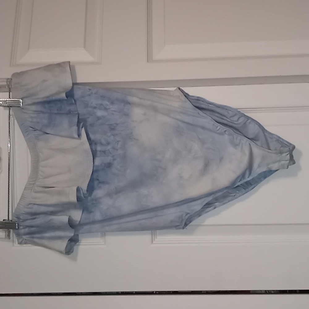 Rue 21 tie dye blue off the shoulder bodysuit